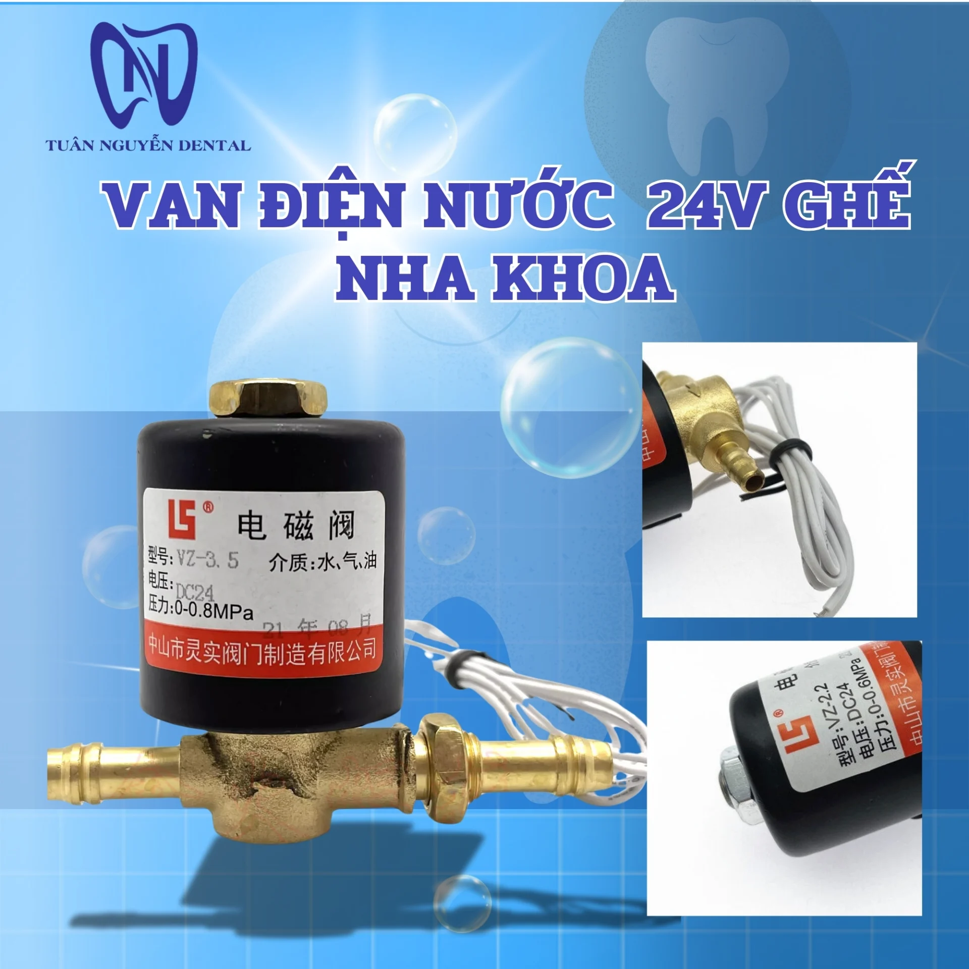 Van Điện Nước 24v Ghế Nha Khoa