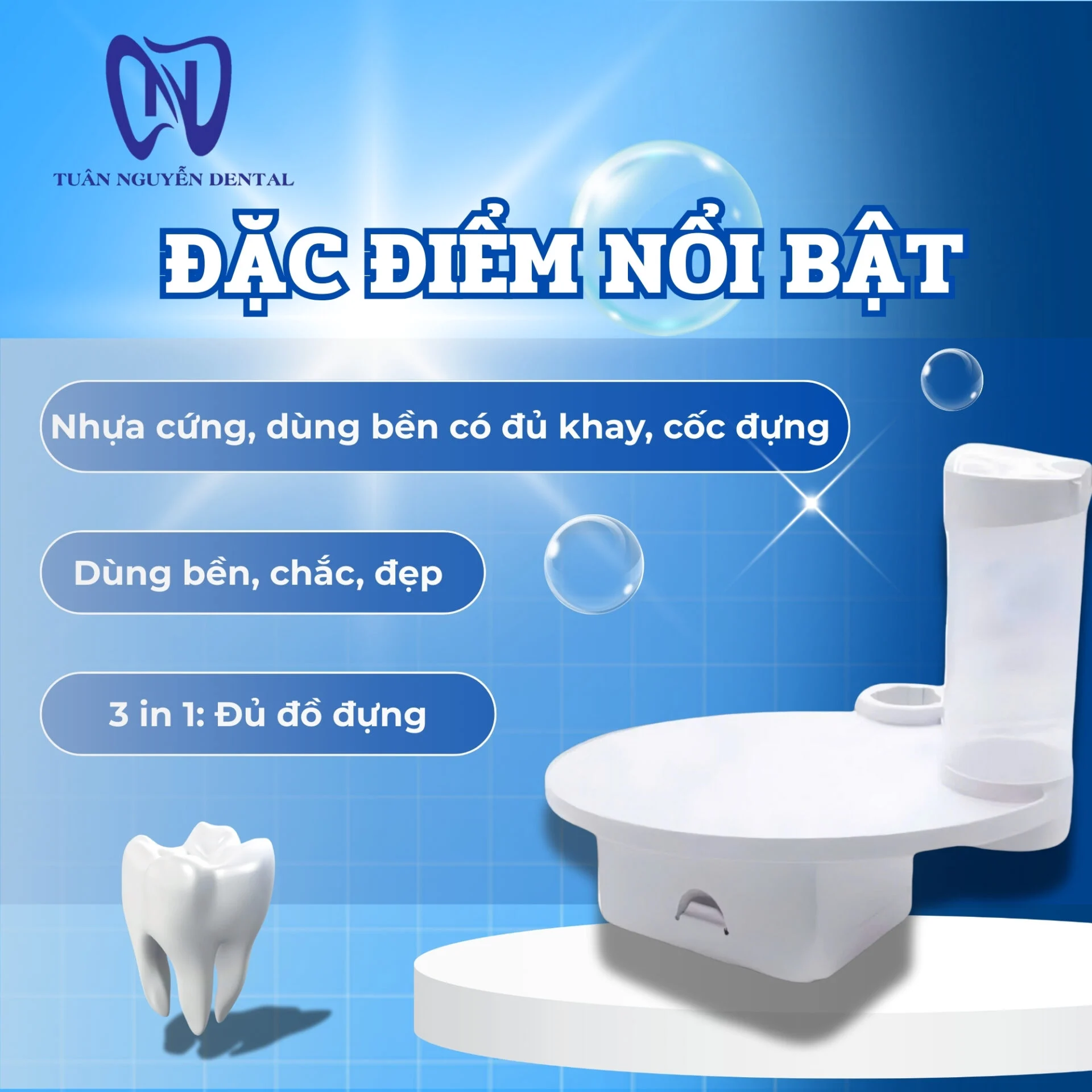 Giá khay để đồ nha khoa 3in1
