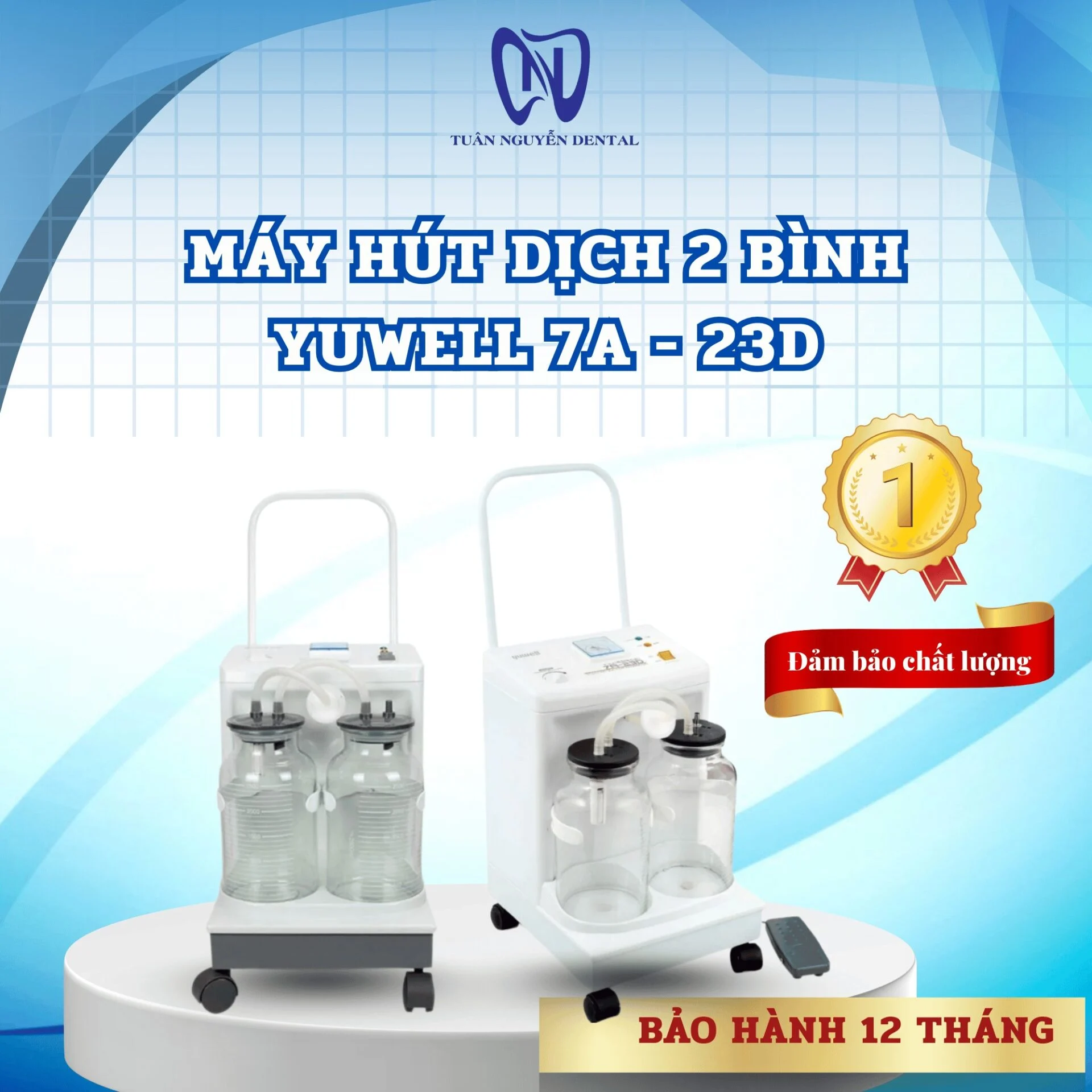 Máy hút dịch 2 bình Yuwell